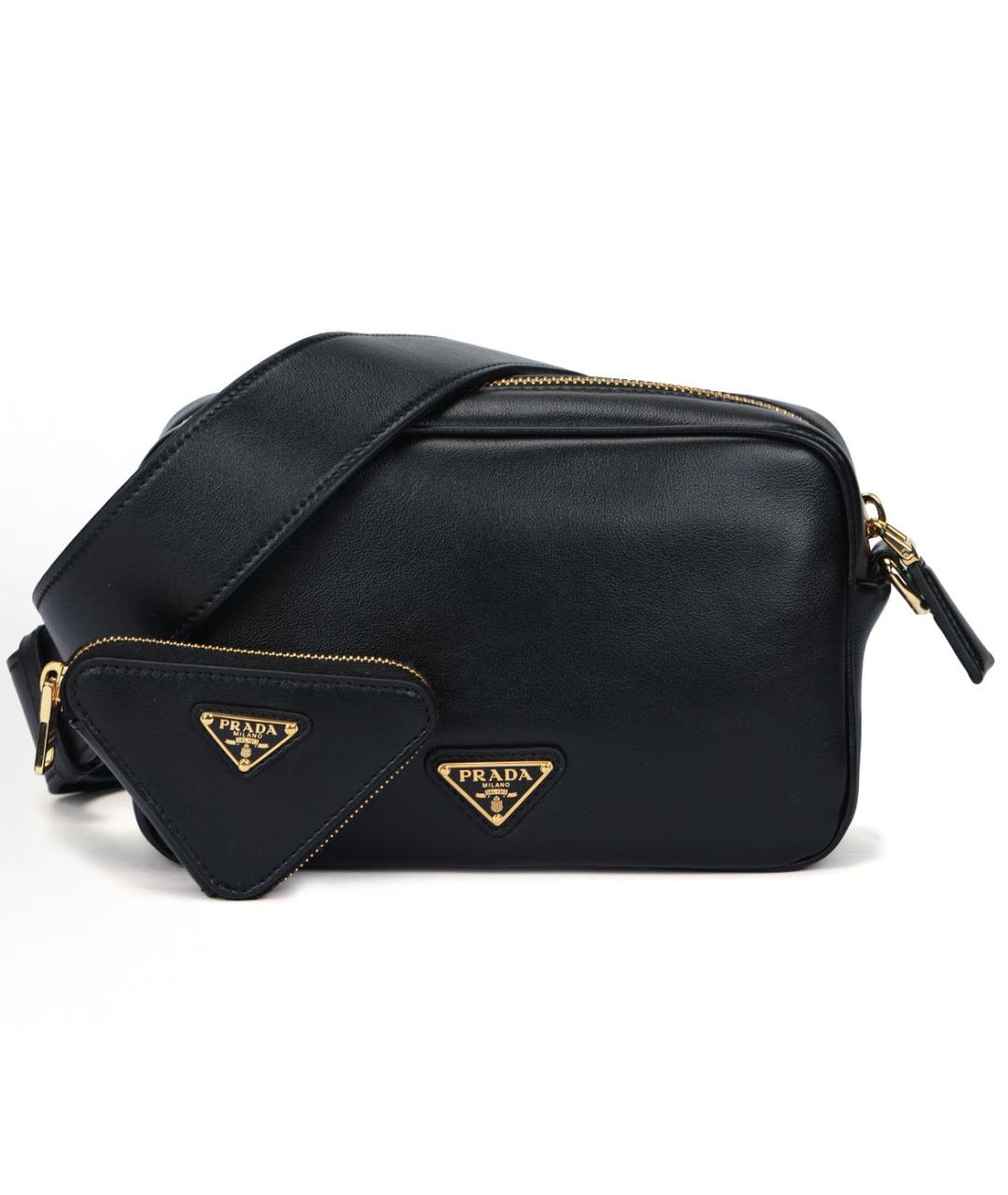 PRADA Черная кожаная сумка через плечо, фото 4