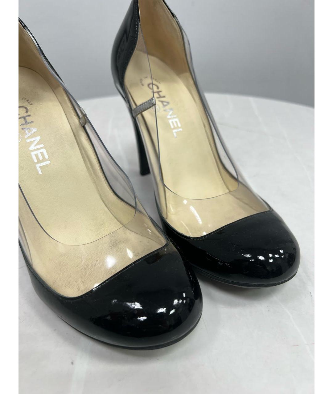 CHANEL Черные туфли из лакированной кожи, фото 4