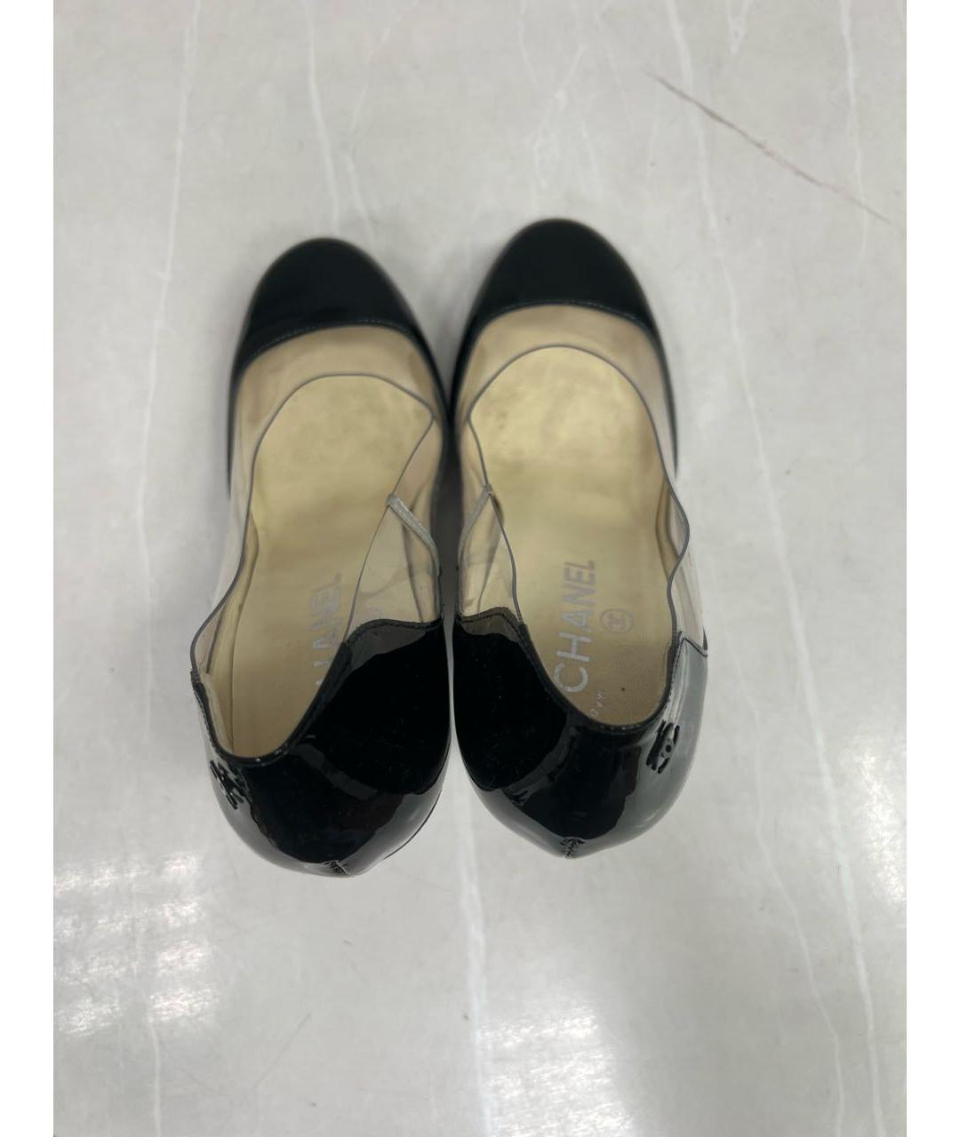 CHANEL Черные туфли из лакированной кожи, фото 3