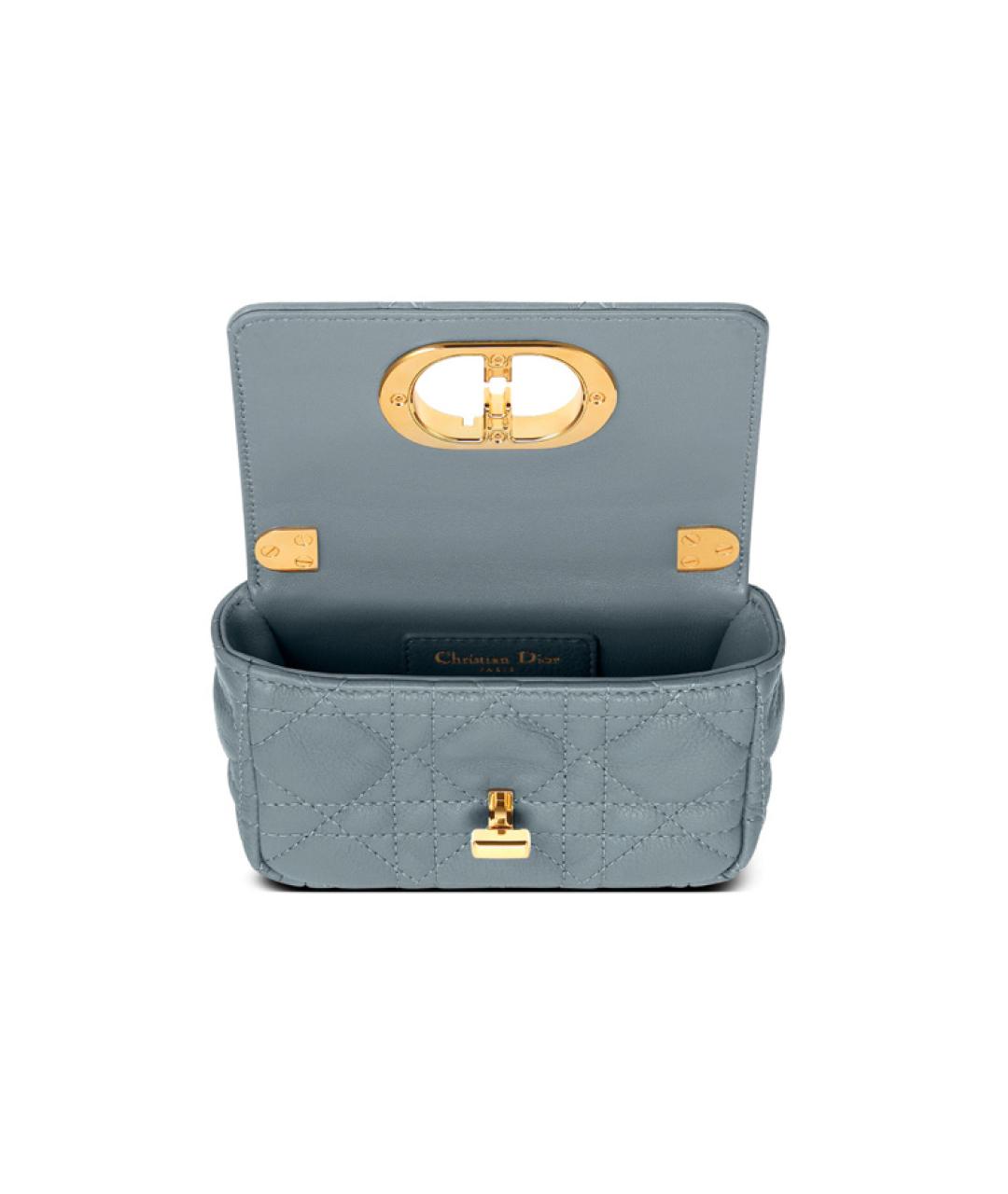 CHRISTIAN DIOR Синяя кожаная сумка через плечо, фото 5