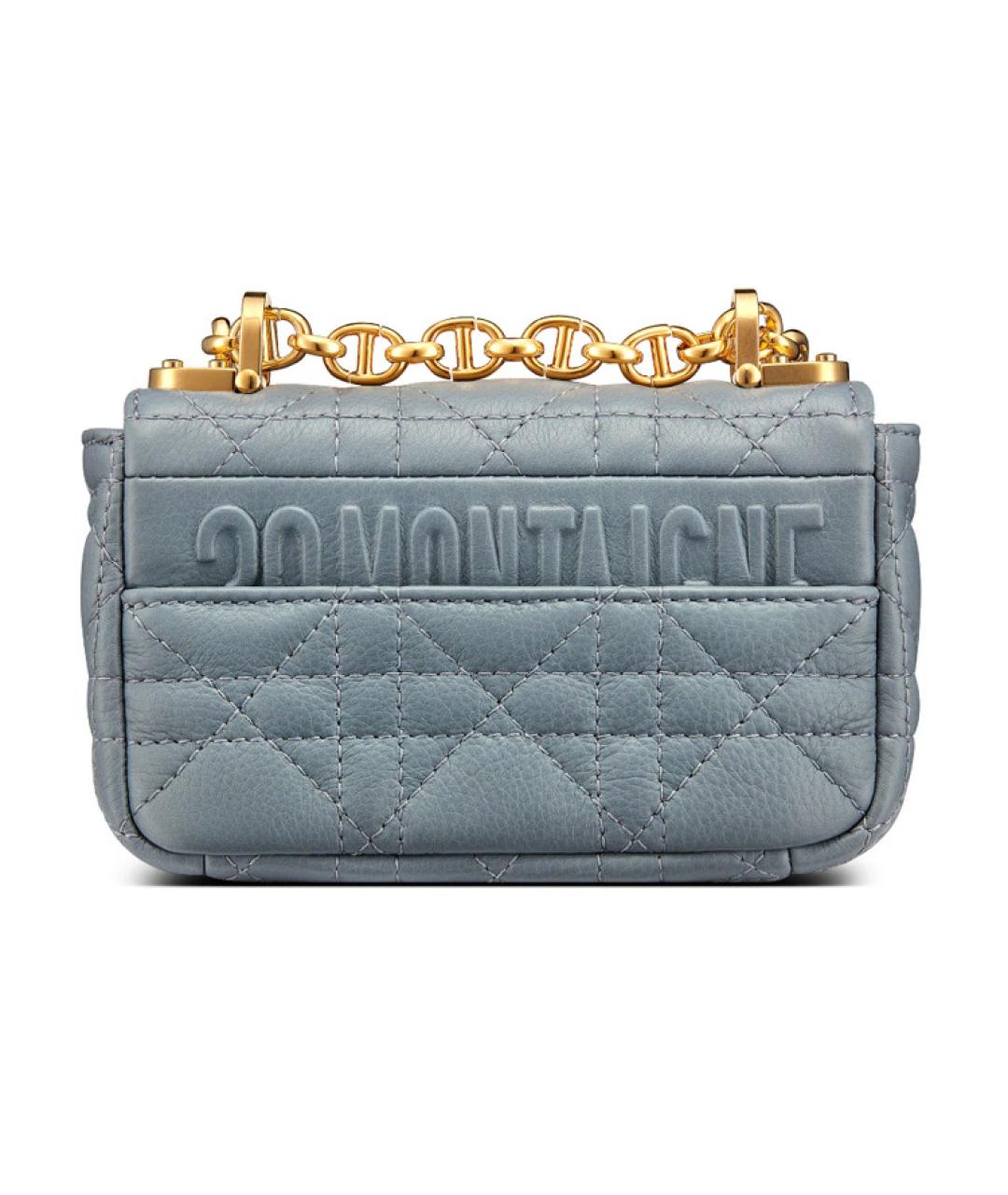 CHRISTIAN DIOR Синяя кожаная сумка через плечо, фото 4