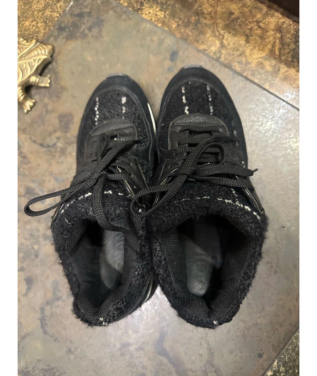CHANEL Черные текстильные кроссовки, фото 3