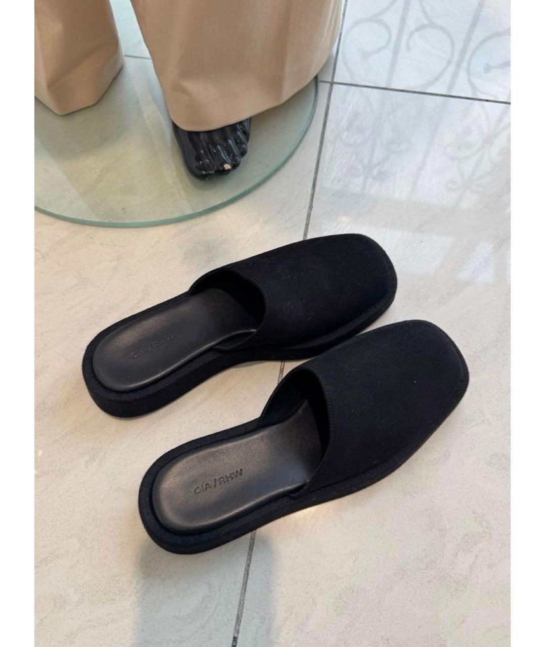 GIABORGHINI Черные замшевые сабо, фото 2
