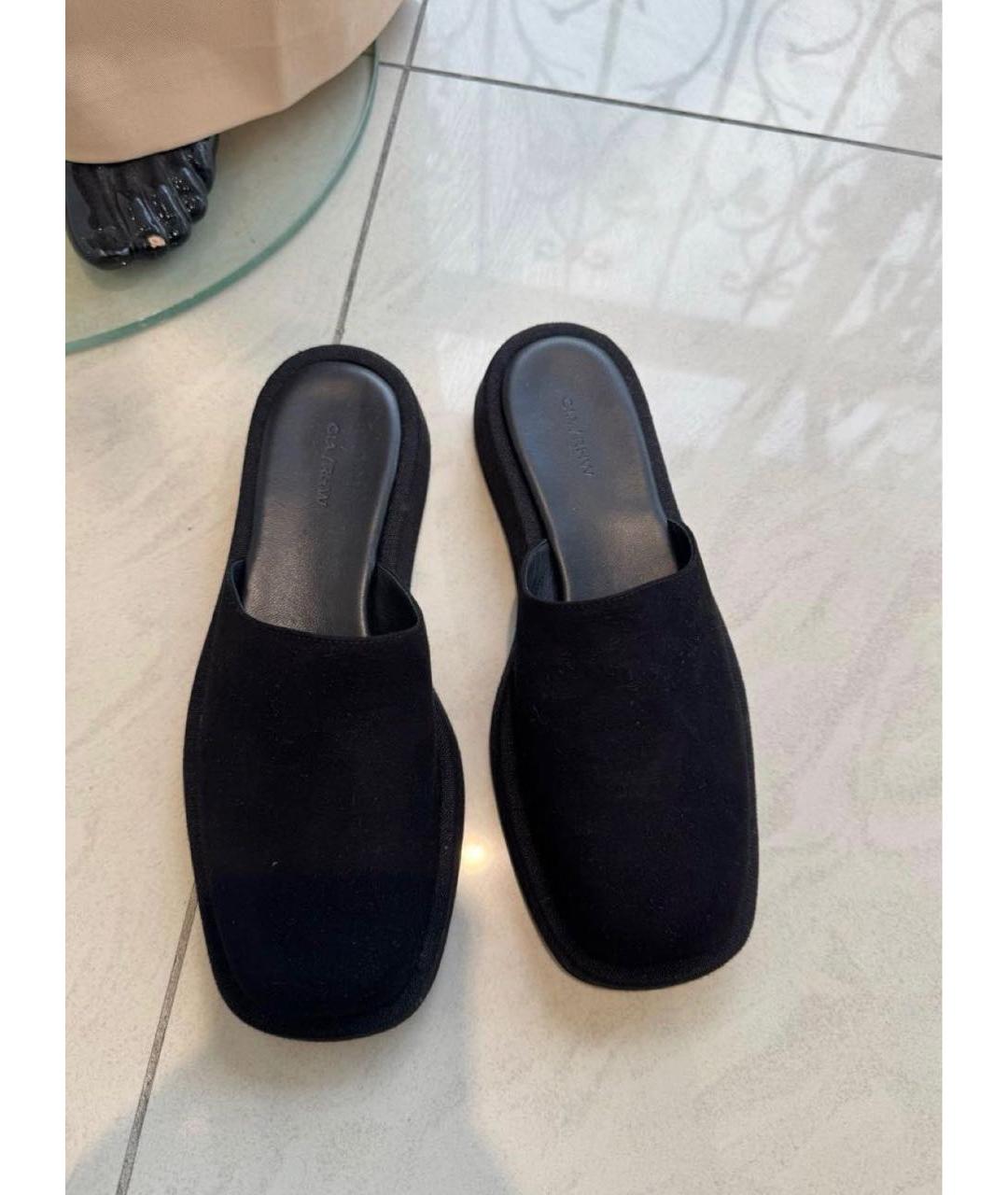 GIABORGHINI Черные замшевые сабо, фото 3