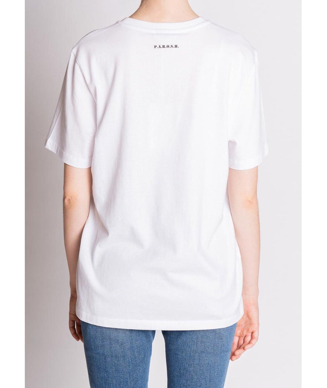 P.A.R.O.S.H. Белая хлопковая футболка, фото 4