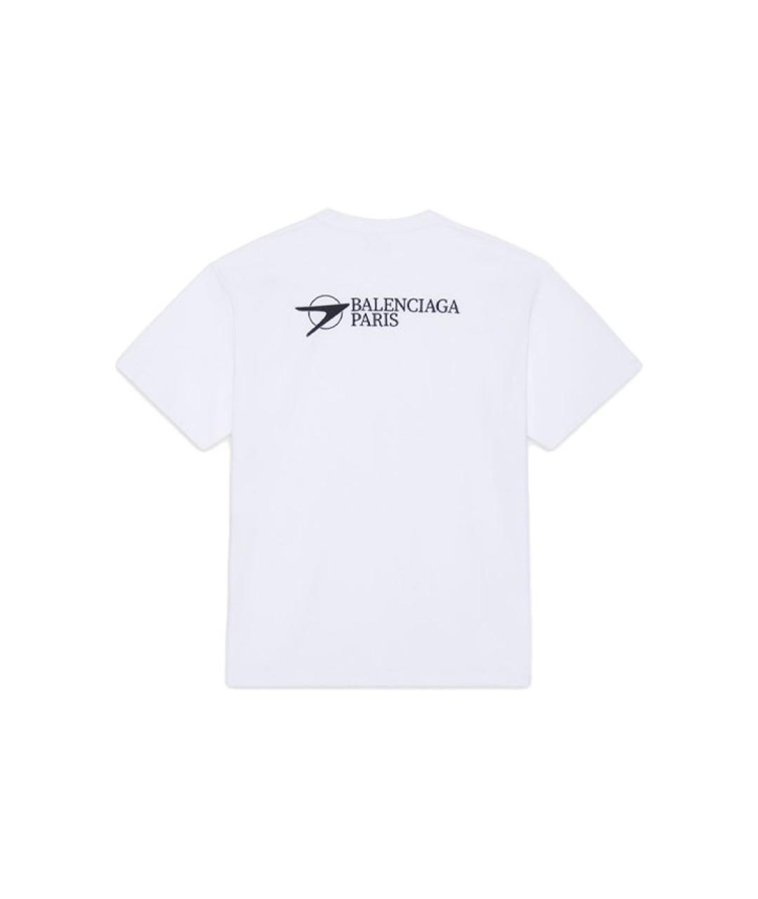 BALENCIAGA Белая хлопковая футболка, фото 6