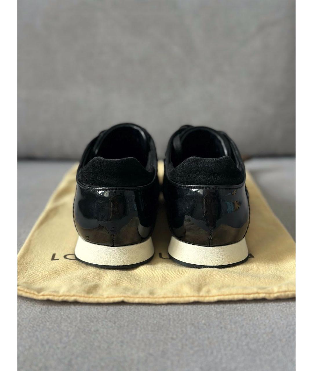 LOUIS VUITTON Черные кожаные кроссовки, фото 6