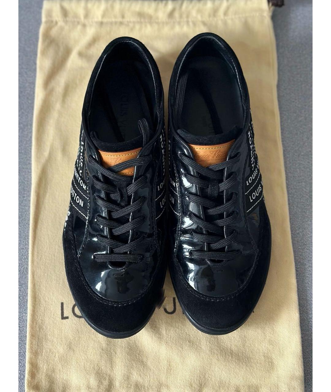 LOUIS VUITTON Черные кожаные кроссовки, фото 7
