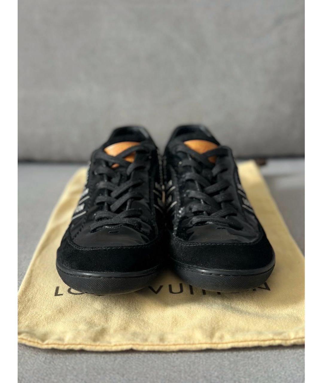 LOUIS VUITTON Черные кожаные кроссовки, фото 5