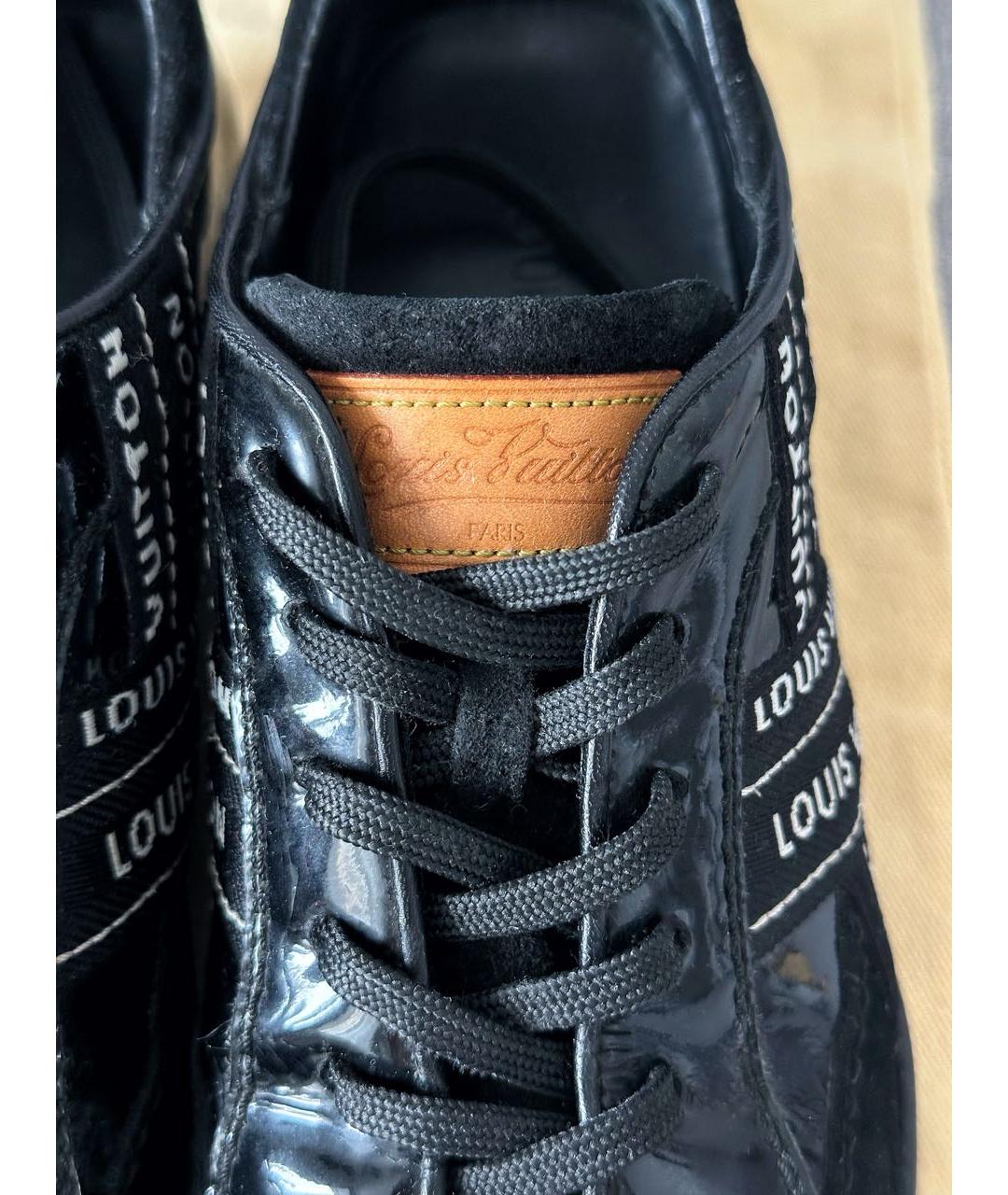 LOUIS VUITTON Черные кожаные кроссовки, фото 8