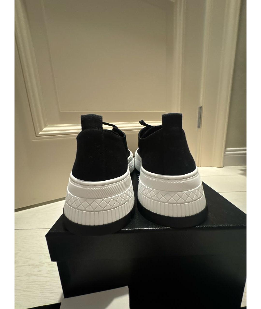 CHANEL Черные текстильные кеды, фото 4