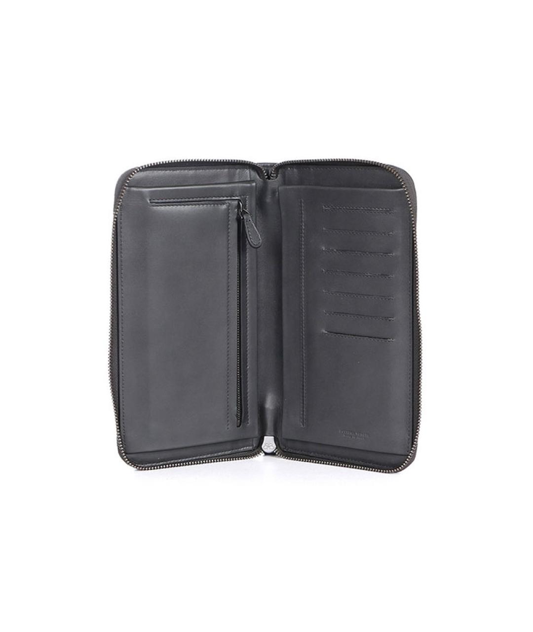 BOTTEGA VENETA Серая кожаная папка для документов, фото 5