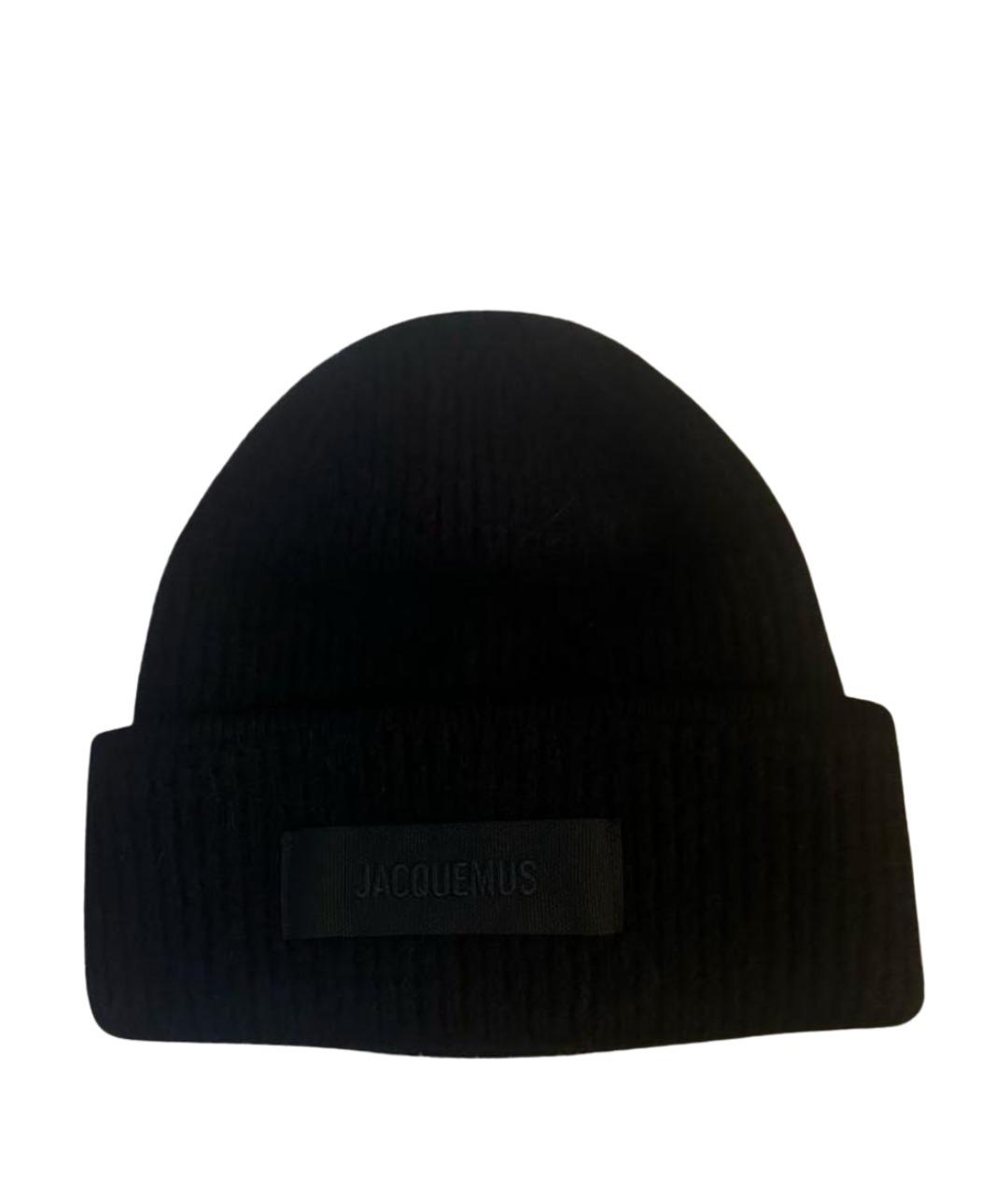 JACQUEMUS Черная шерстяная шапка, фото 1