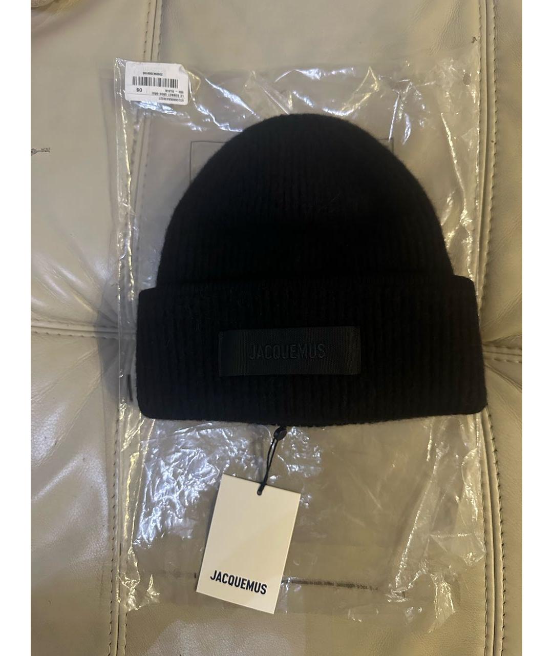 JACQUEMUS Черная шерстяная шапка, фото 5