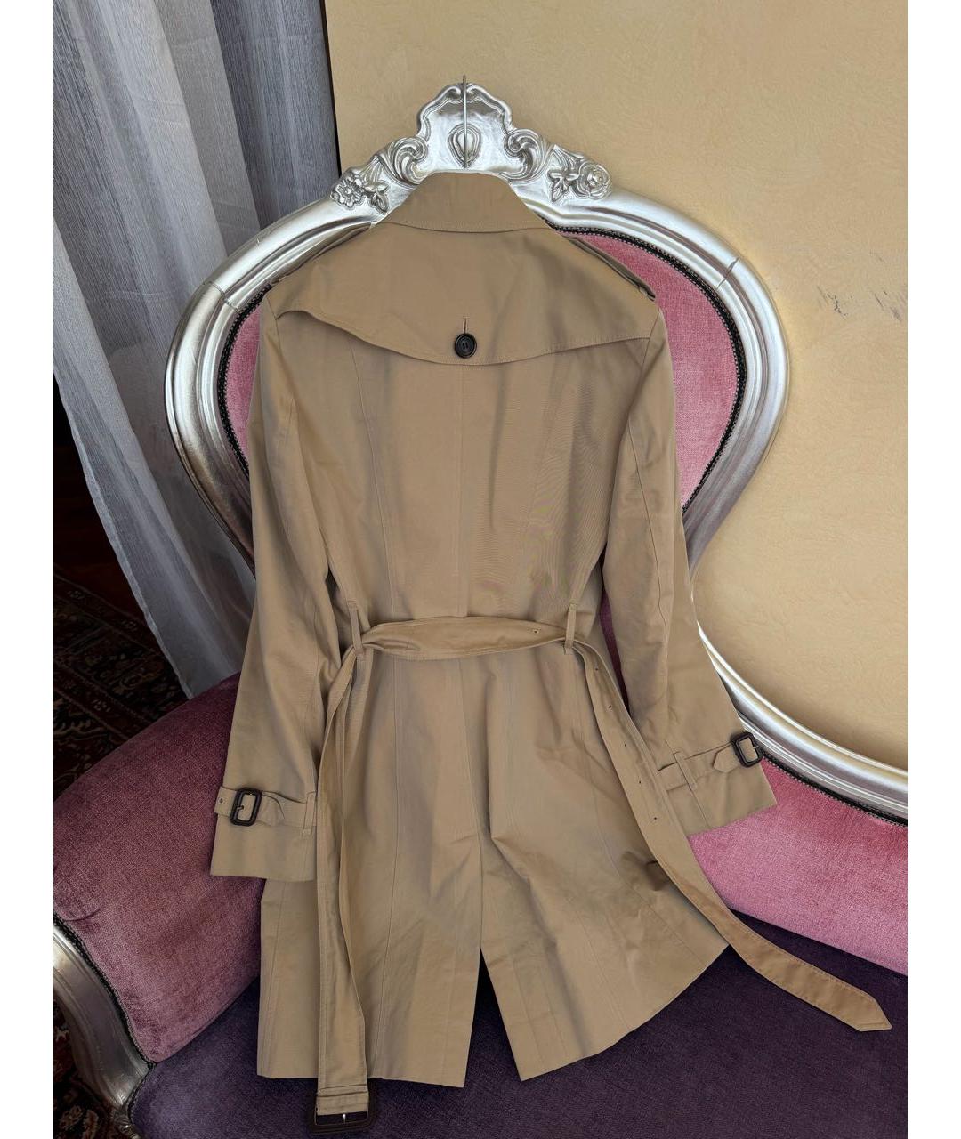 BURBERRY Бежевый хлопковый тренч/плащ, фото 2