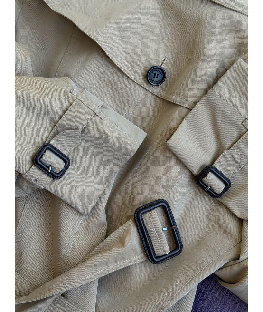 BURBERRY Бежевый хлопковый тренч/плащ, фото 5