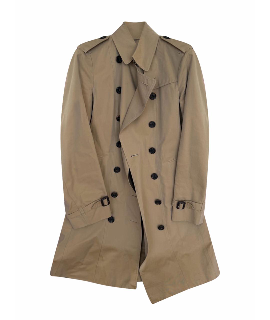 BURBERRY Бежевый хлопковый тренч/плащ, фото 1