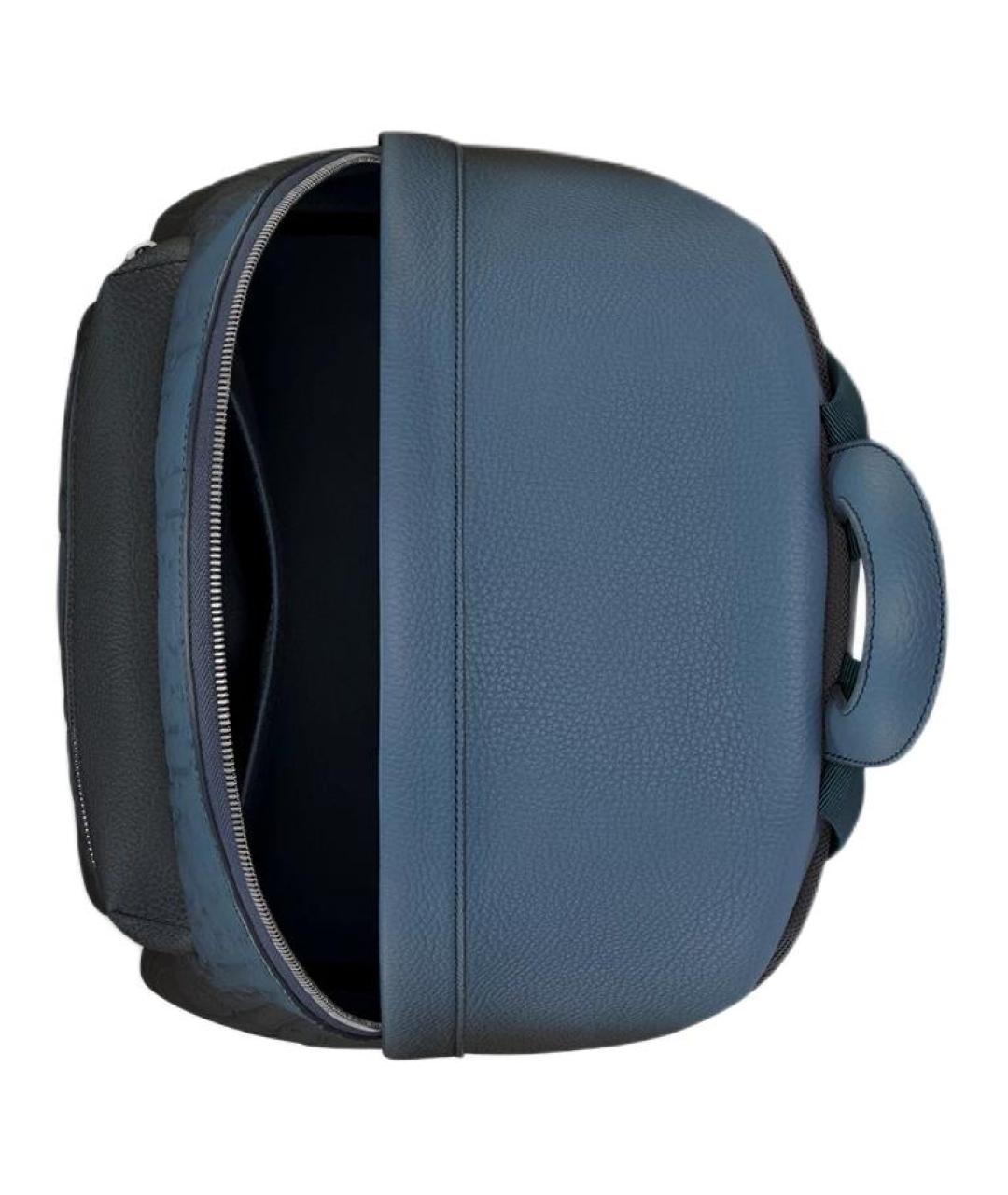 CHRISTIAN DIOR Синий кожаный рюкзак, фото 4