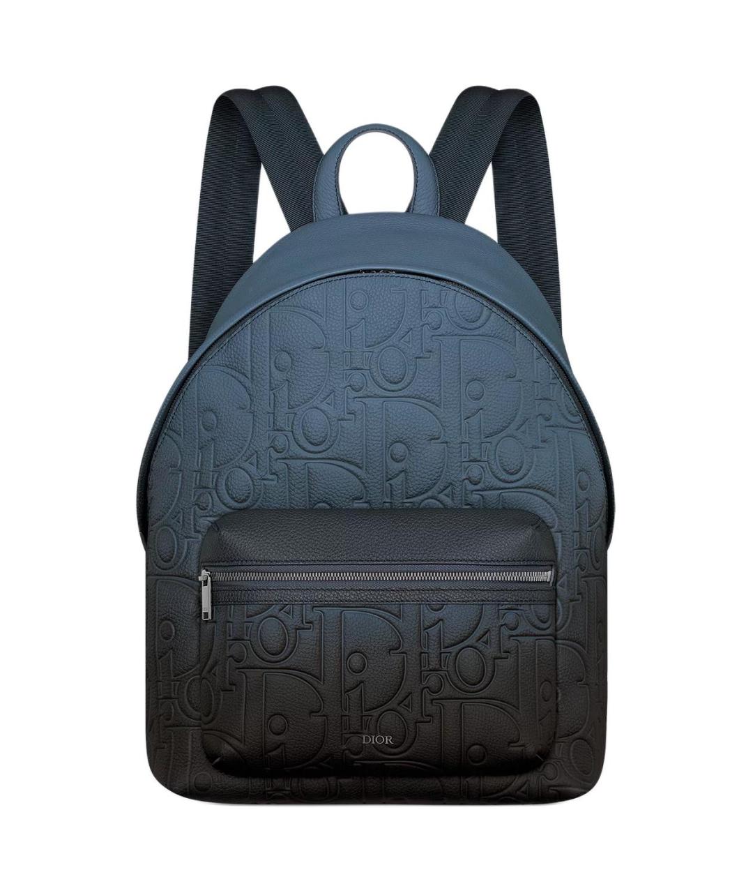 CHRISTIAN DIOR Синий кожаный рюкзак, фото 1