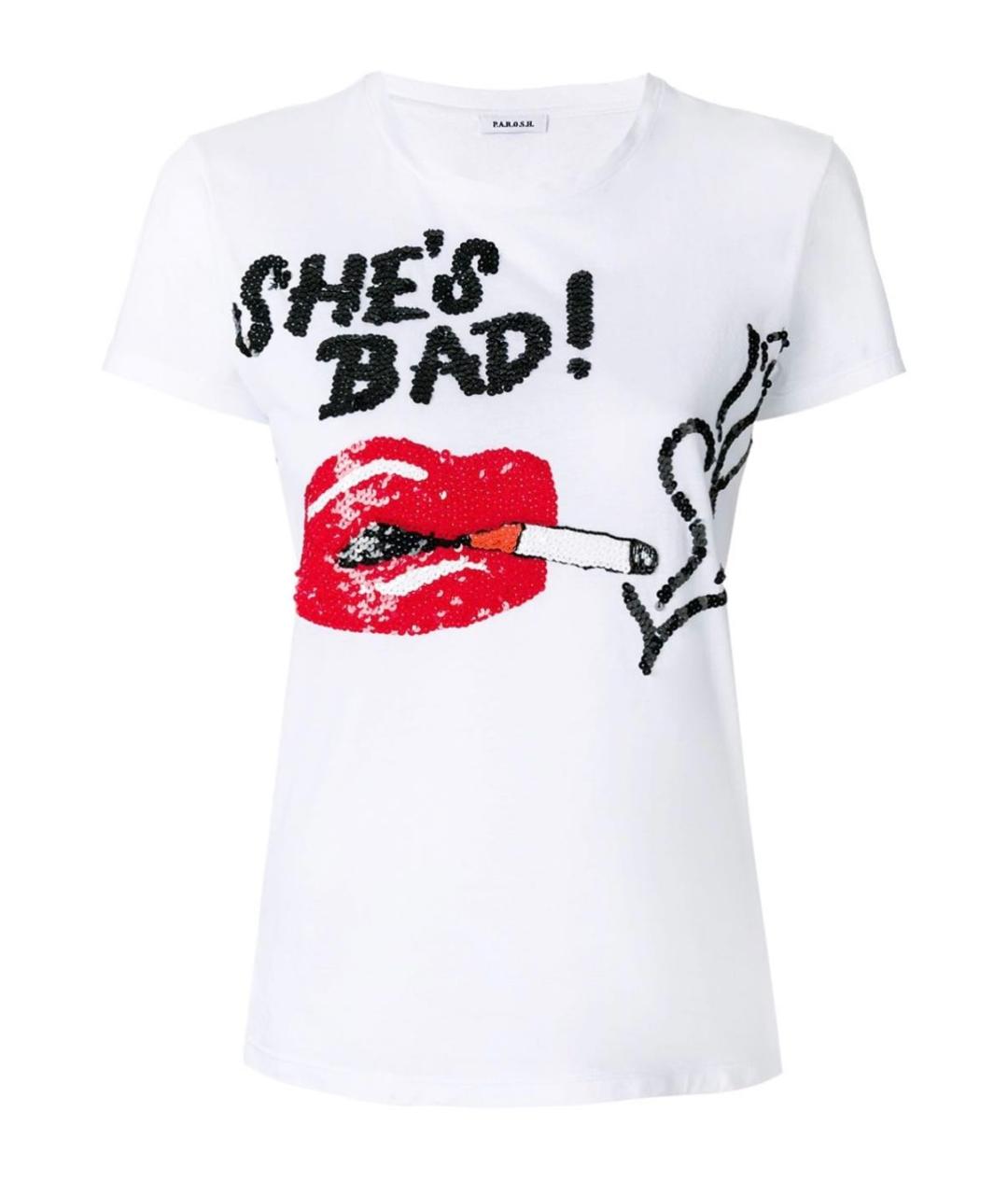 P.A.R.O.S.H. Белая хлопковая футболка, фото 9