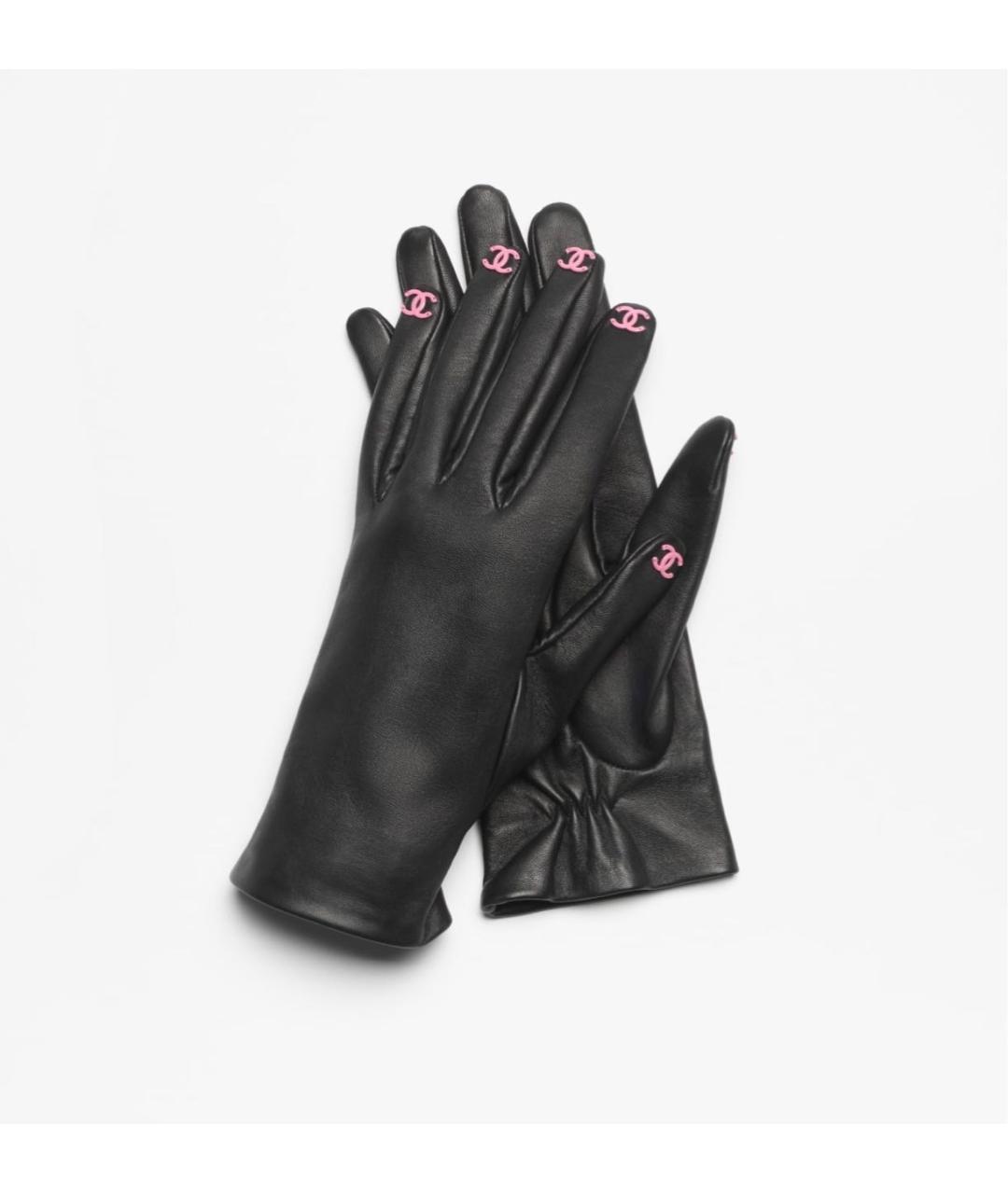 CHANEL Черные кожаные перчатки, фото 2