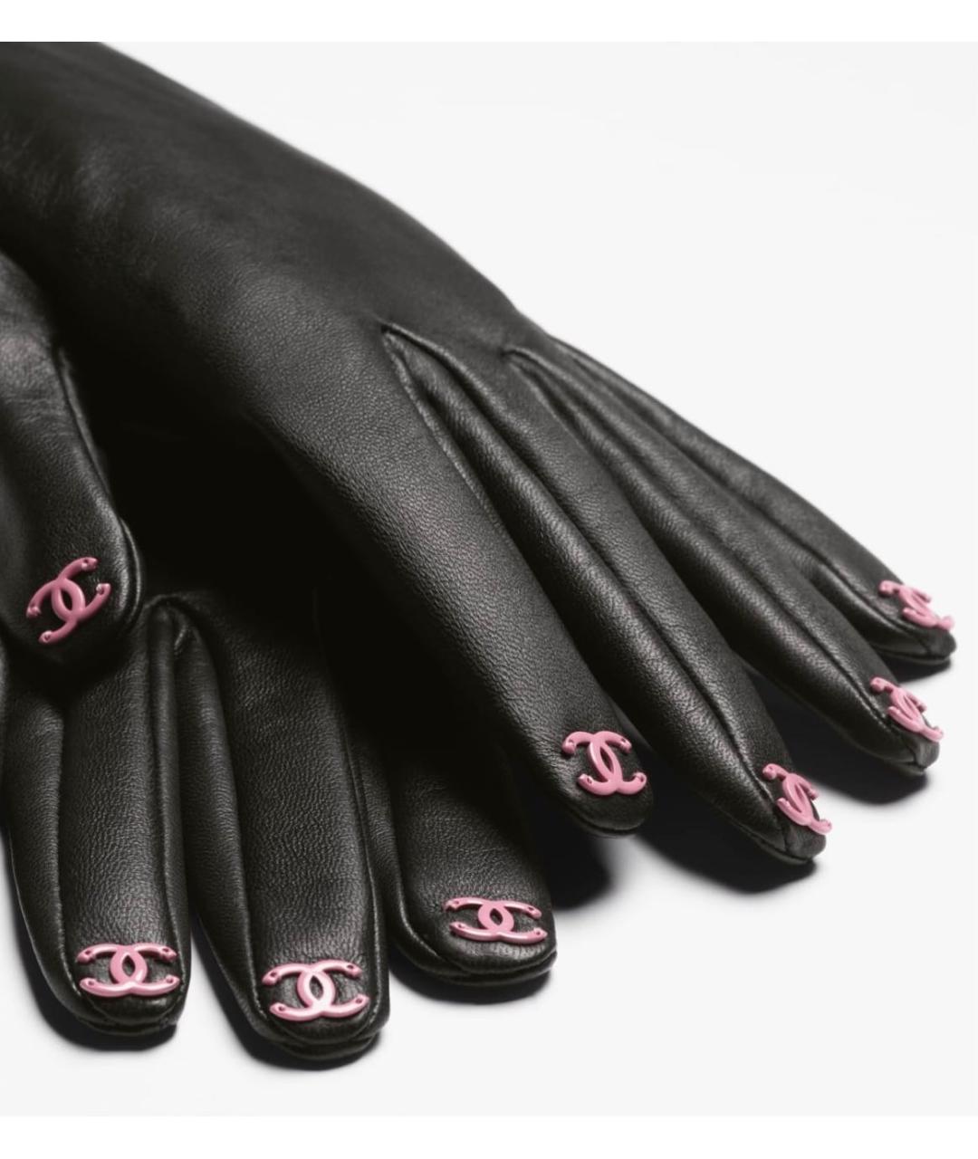 CHANEL Черные кожаные перчатки, фото 3
