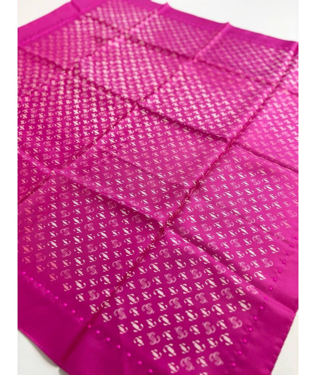 JIMMY CHOO Фуксия шелковый платок, фото 6