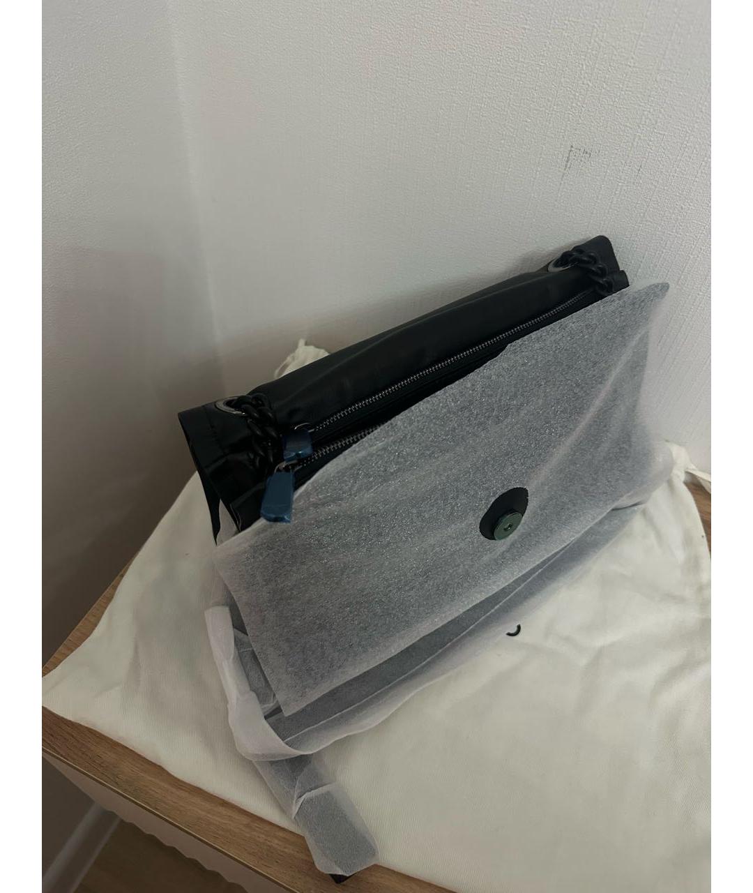 FERRAGAMO Черная кожаная сумка через плечо, фото 4