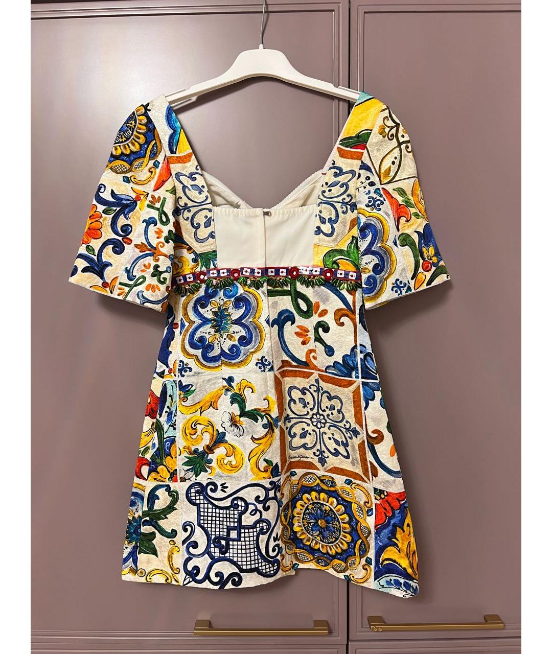 DOLCE&GABBANA Мульти шелковый сарафан, фото 2