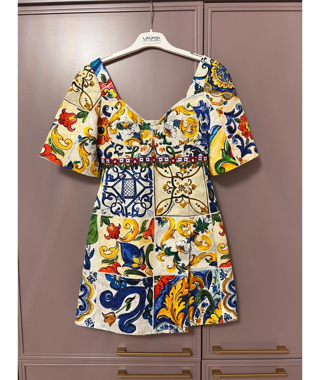 DOLCE&GABBANA Мульти шелковый сарафан, фото 8