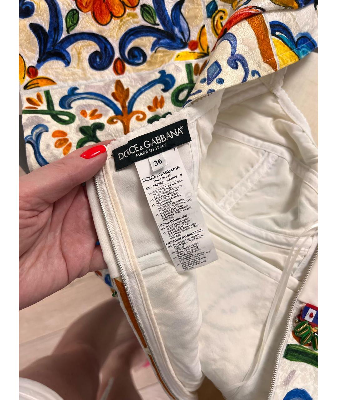 DOLCE&GABBANA Мульти шелковый сарафан, фото 3