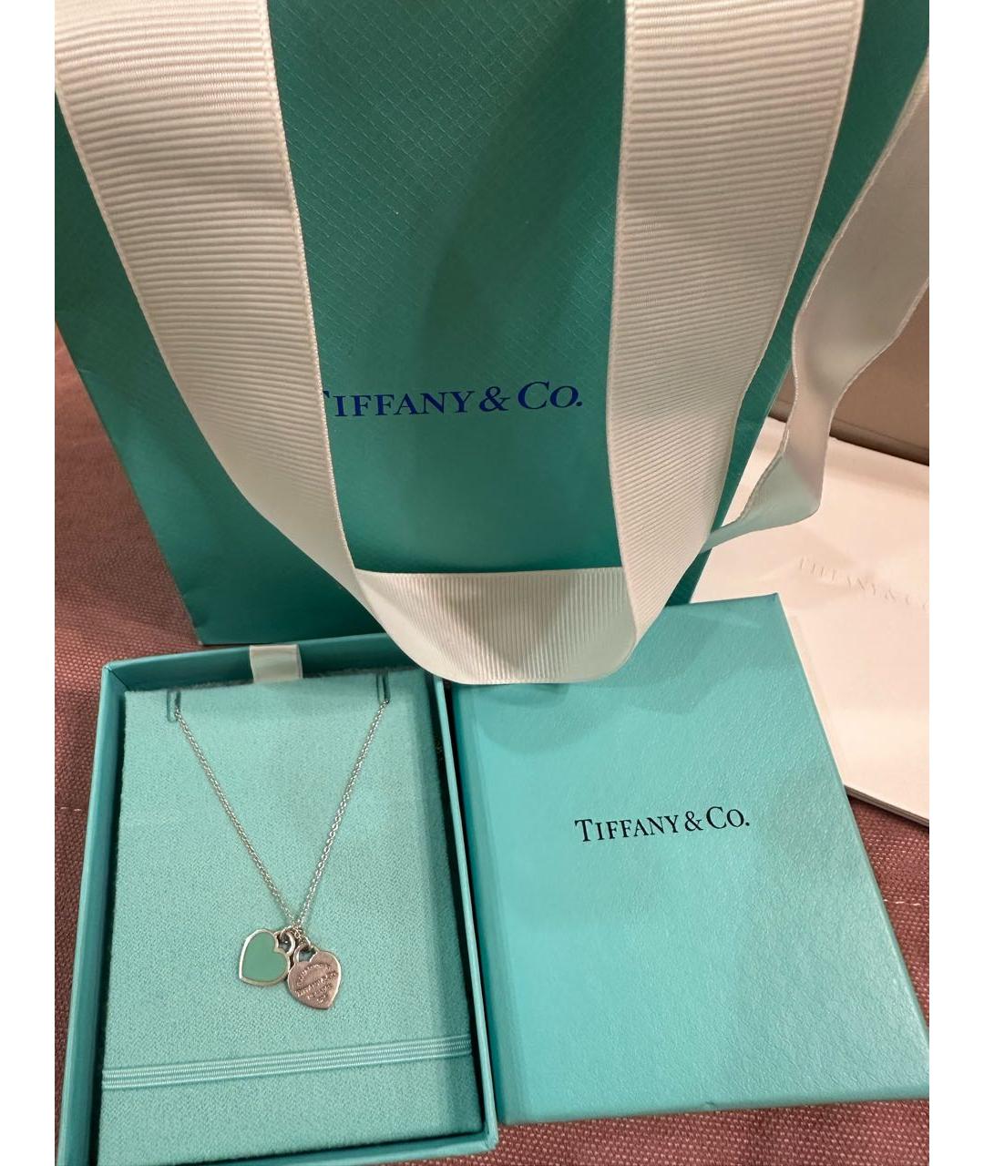 TIFFANY&CO Бирюзовое серебряное колье, фото 6