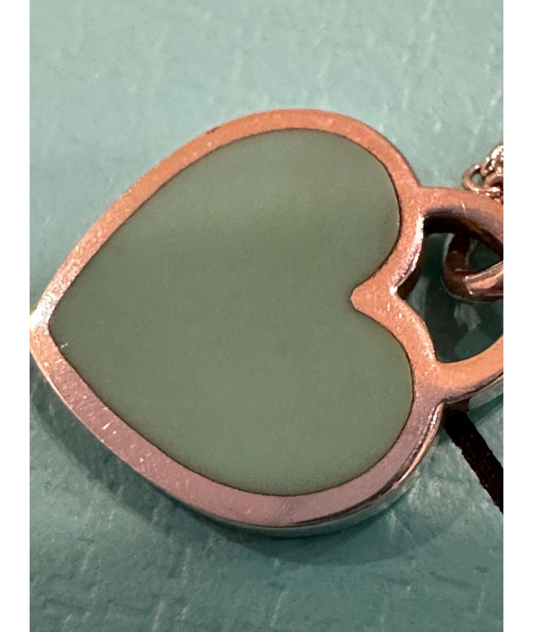 TIFFANY&CO Бирюзовое серебряное колье, фото 3