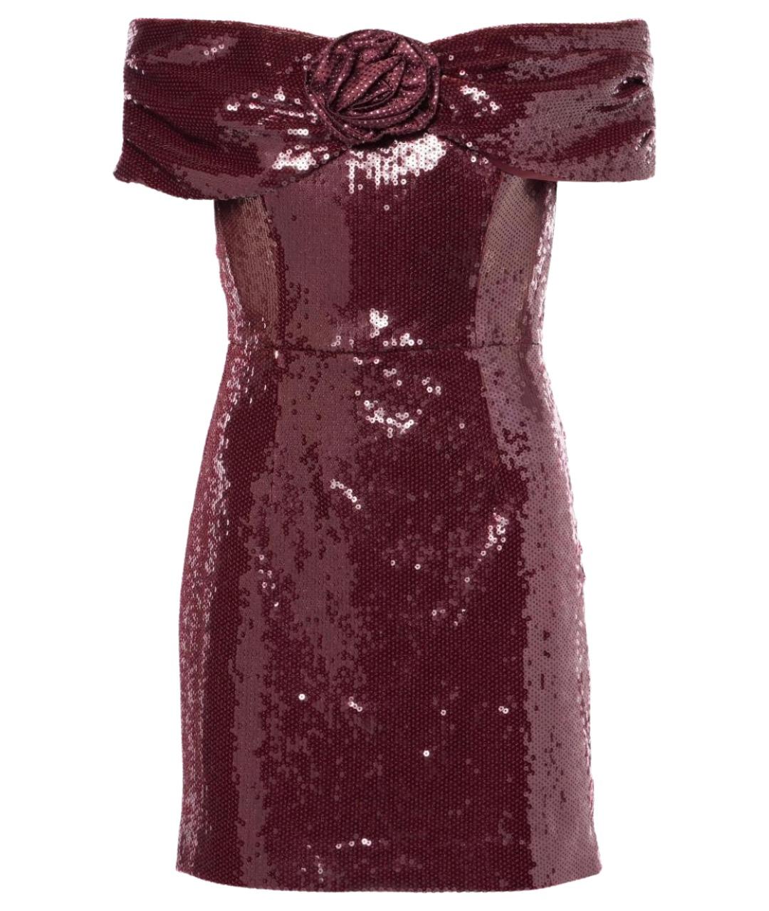 REBECCA VALLANCE Бордовое полиэстеровое коктейльное платье, фото 1