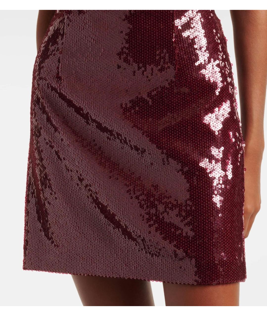 REBECCA VALLANCE Бордовое полиэстеровое коктейльное платье, фото 5