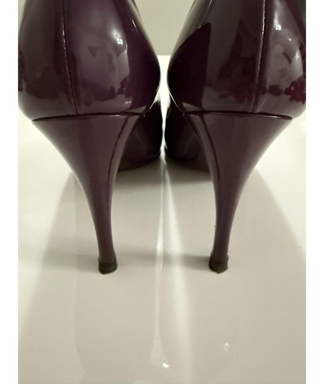 PRADA Фиолетовые кожаные туфли, фото 4