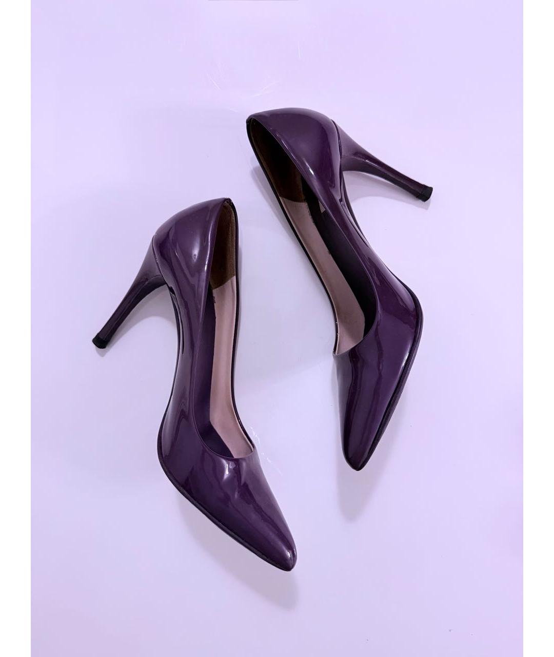 PRADA Фиолетовые кожаные туфли, фото 5