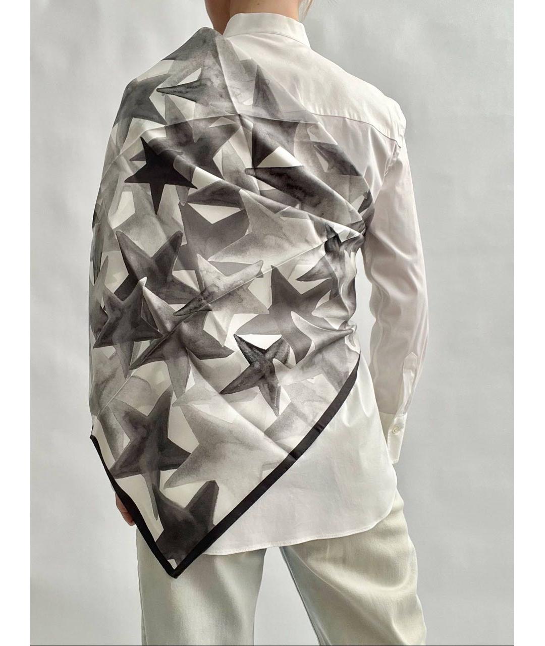 JIMMY CHOO Серый шелковый платок, фото 6