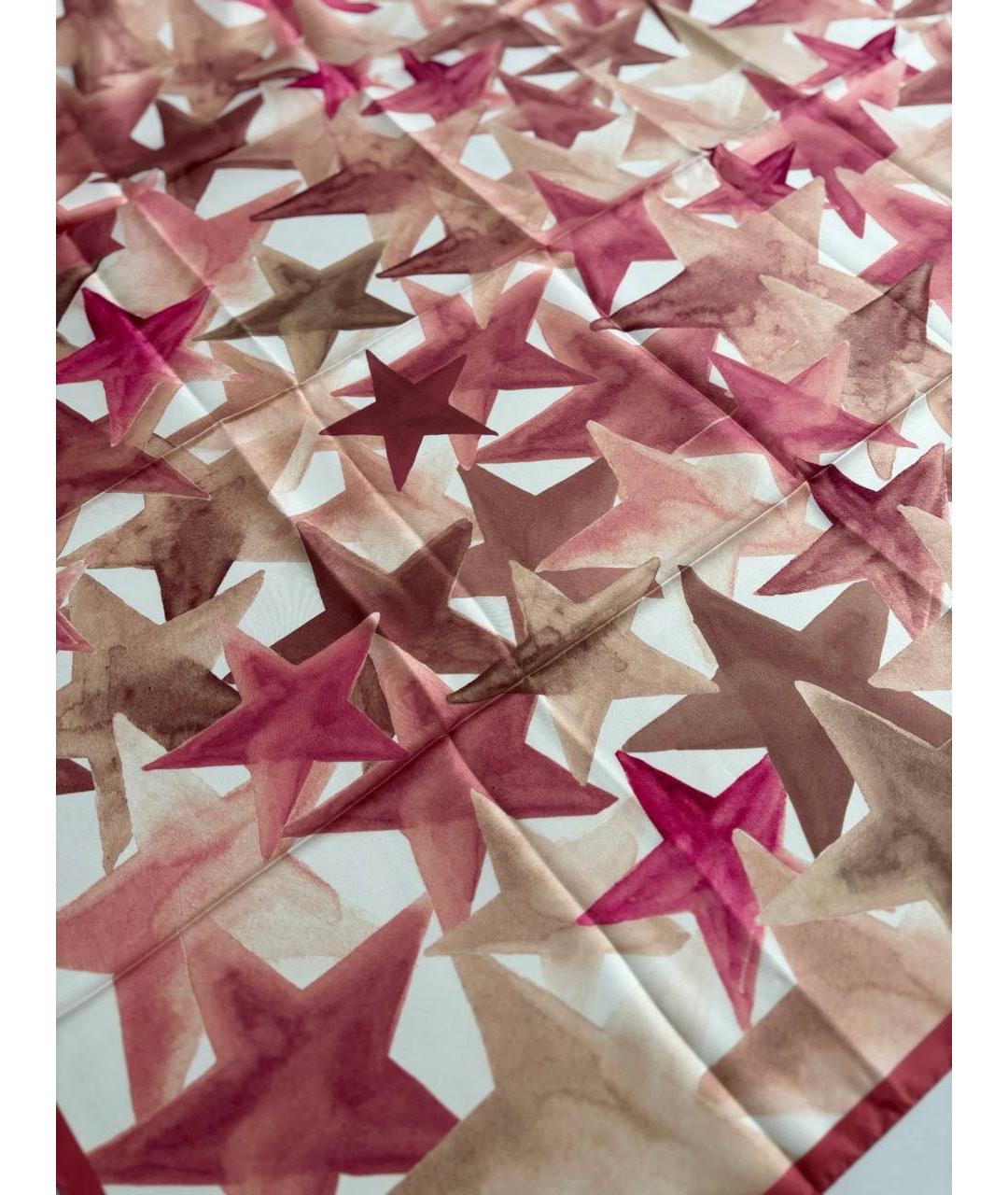 JIMMY CHOO Розовый шелковый платок, фото 7