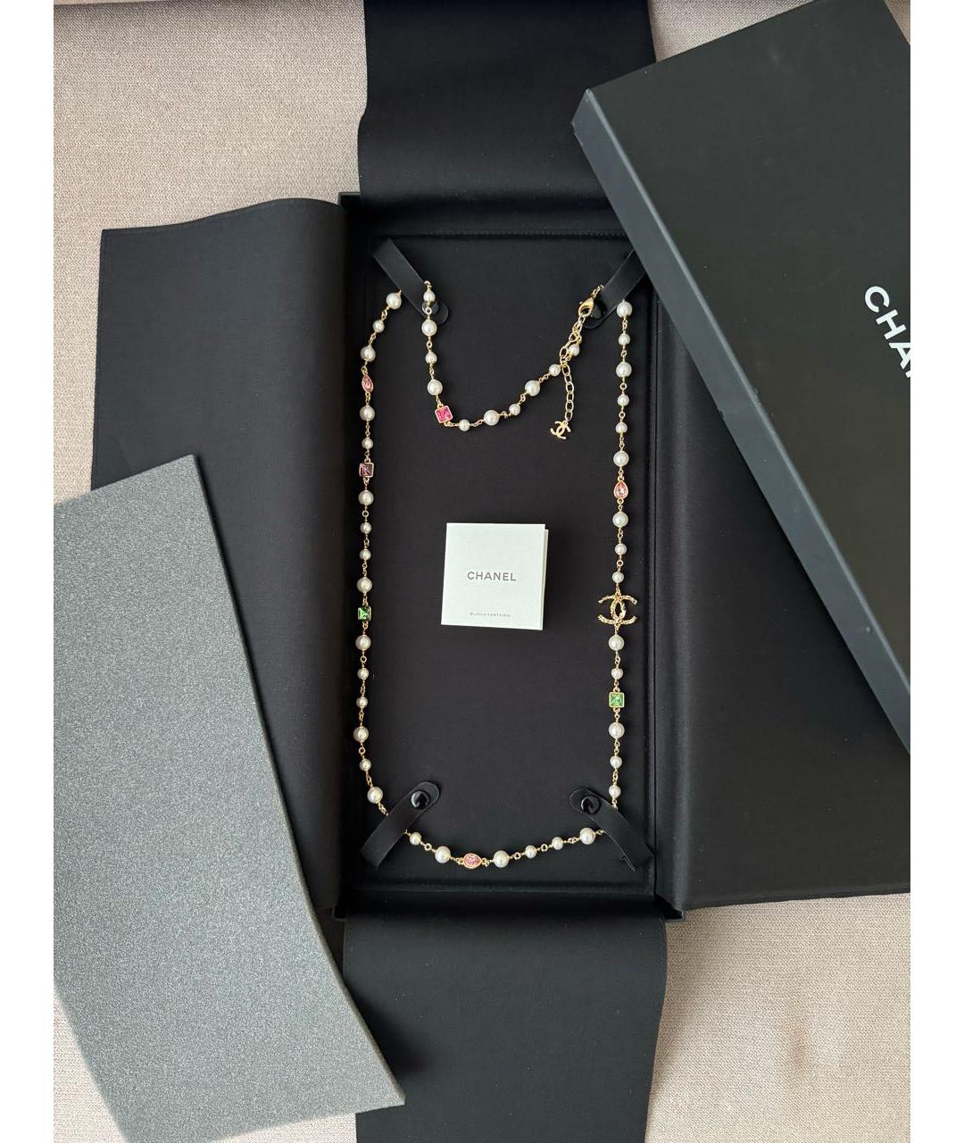 CHANEL Золотое металлическое колье, фото 2