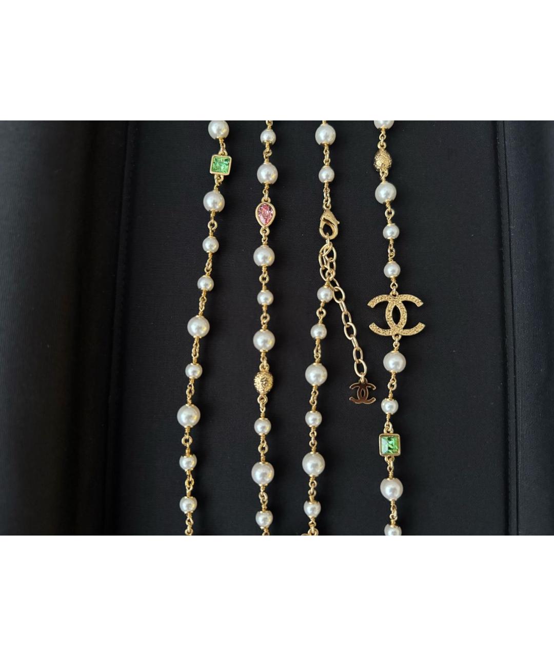 CHANEL Золотое металлическое колье, фото 3