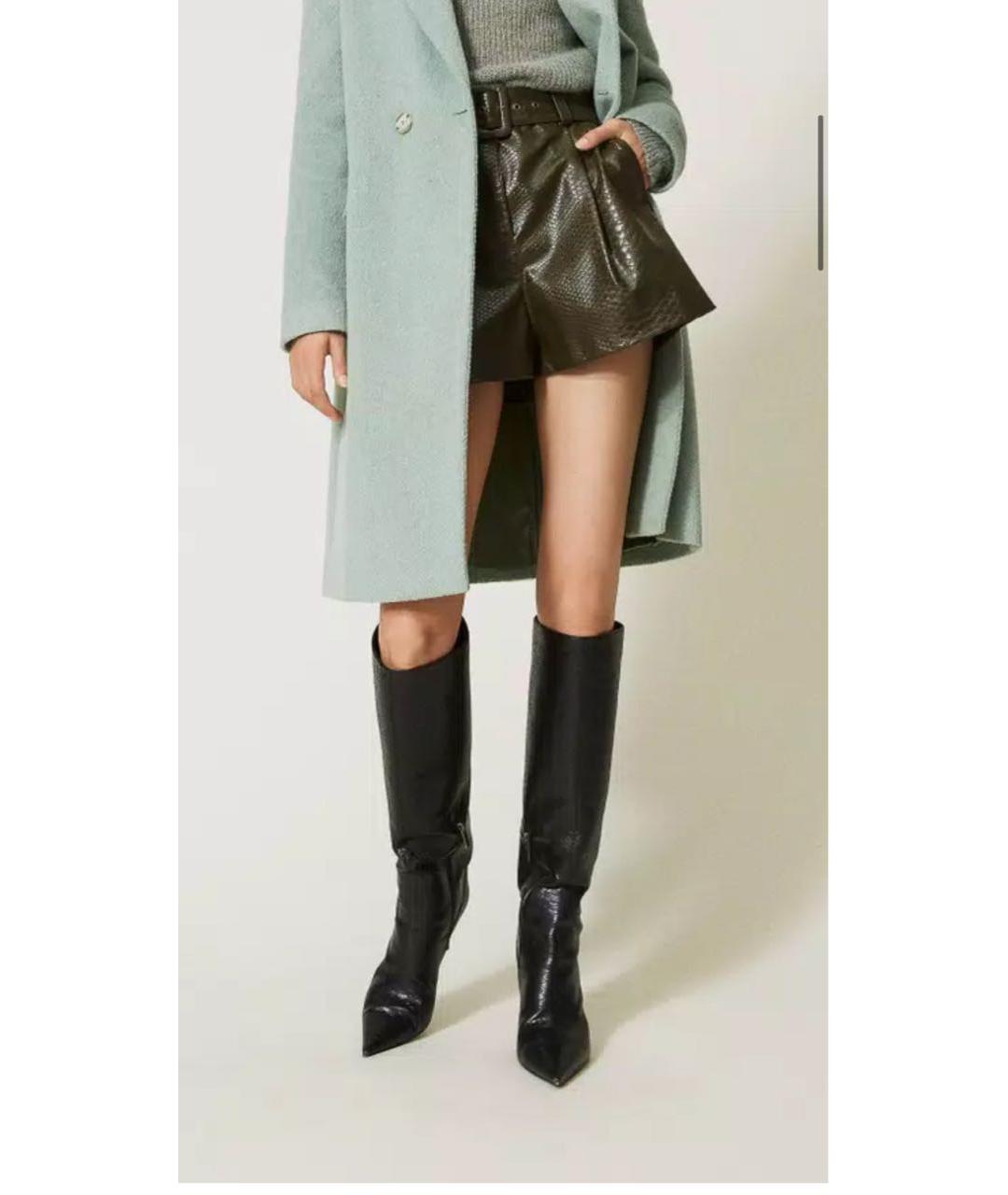 TWIN-SET Черные сапоги из искусственной кожи, фото 5