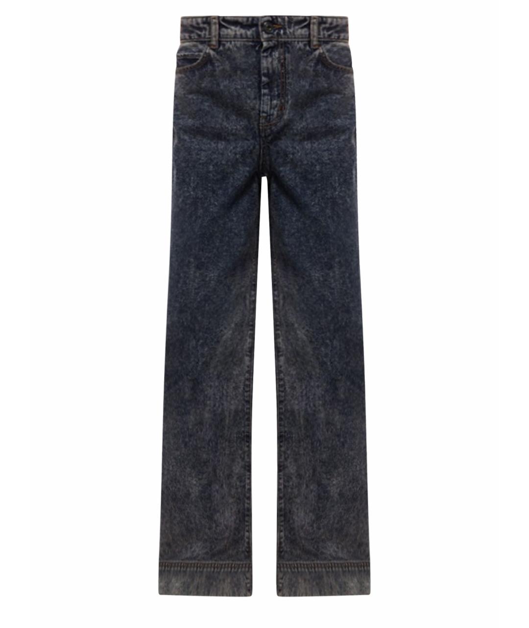 WEEKEND MAX MARA Темно-синие хлопковые джинсы клеш, фото 1