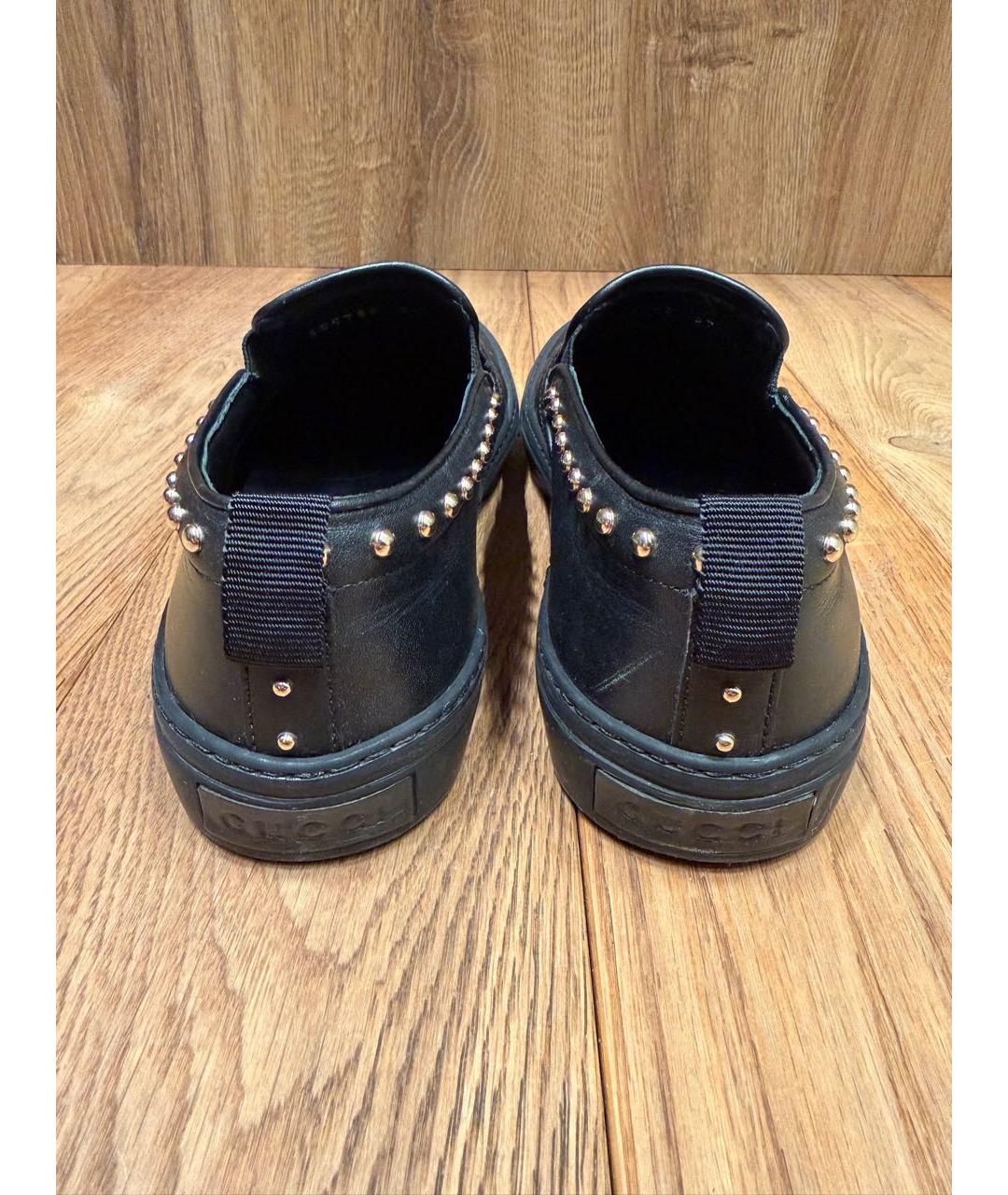 GUCCI Черные кожаные лоферы, фото 4