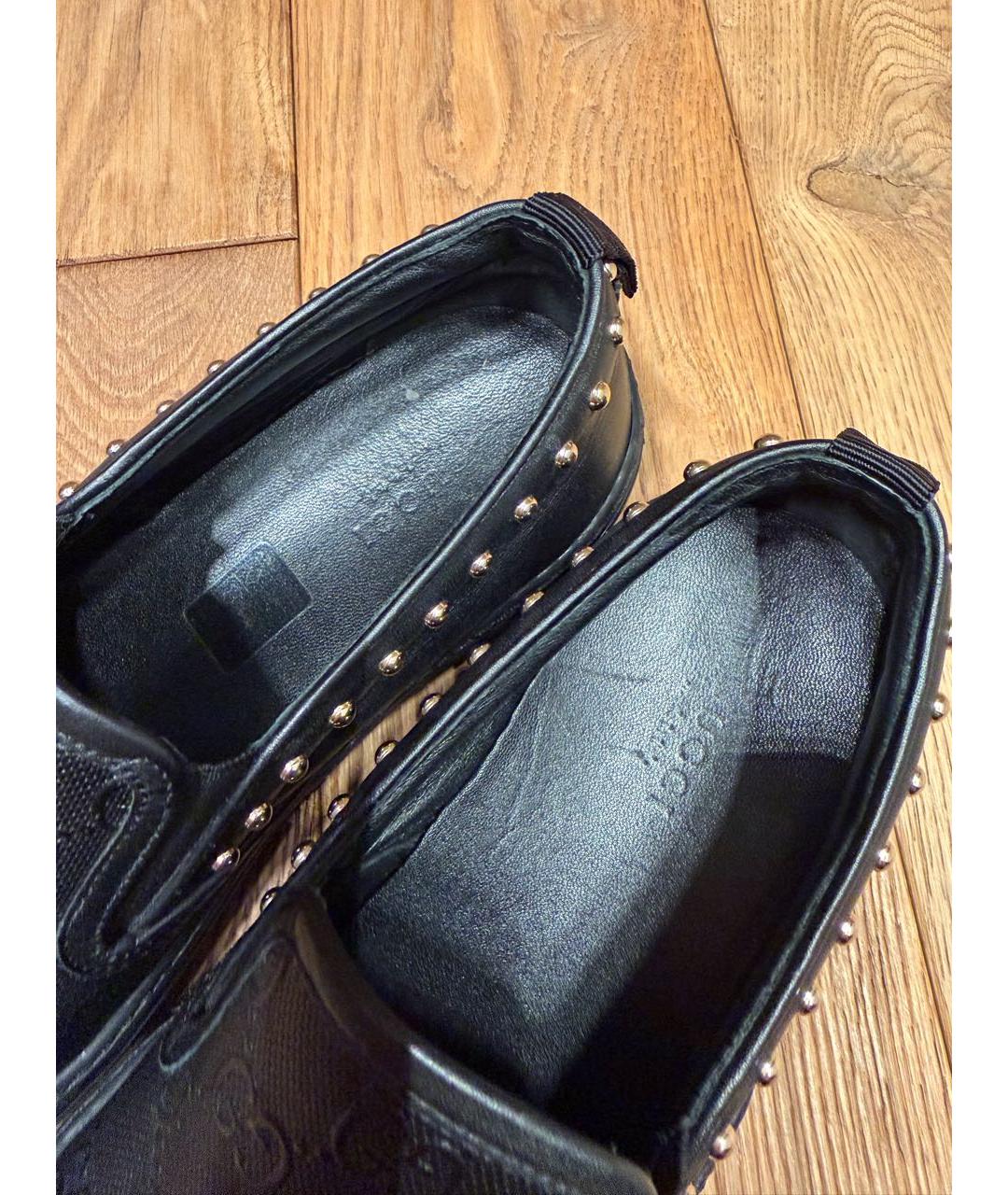 GUCCI Черные кожаные лоферы, фото 5