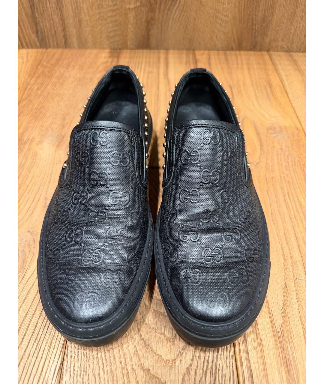 GUCCI Черные кожаные лоферы, фото 2