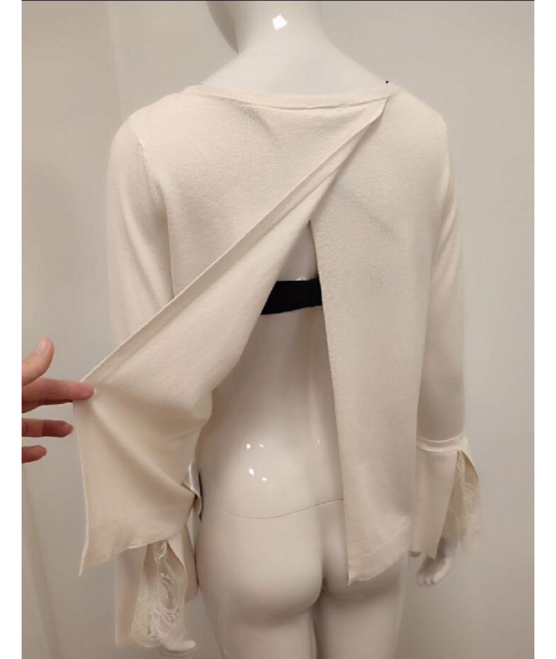 LIU JO Бежевый вискозный джемпер / свитер, фото 5