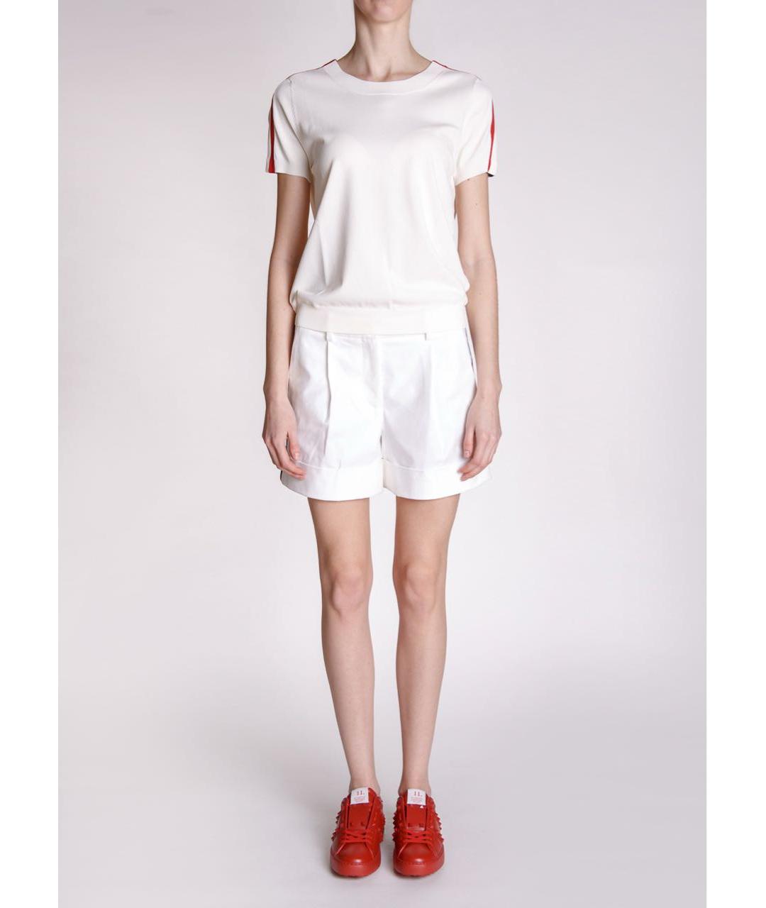 P.A.R.O.S.H. Белые хлопко-эластановые шорты, фото 2