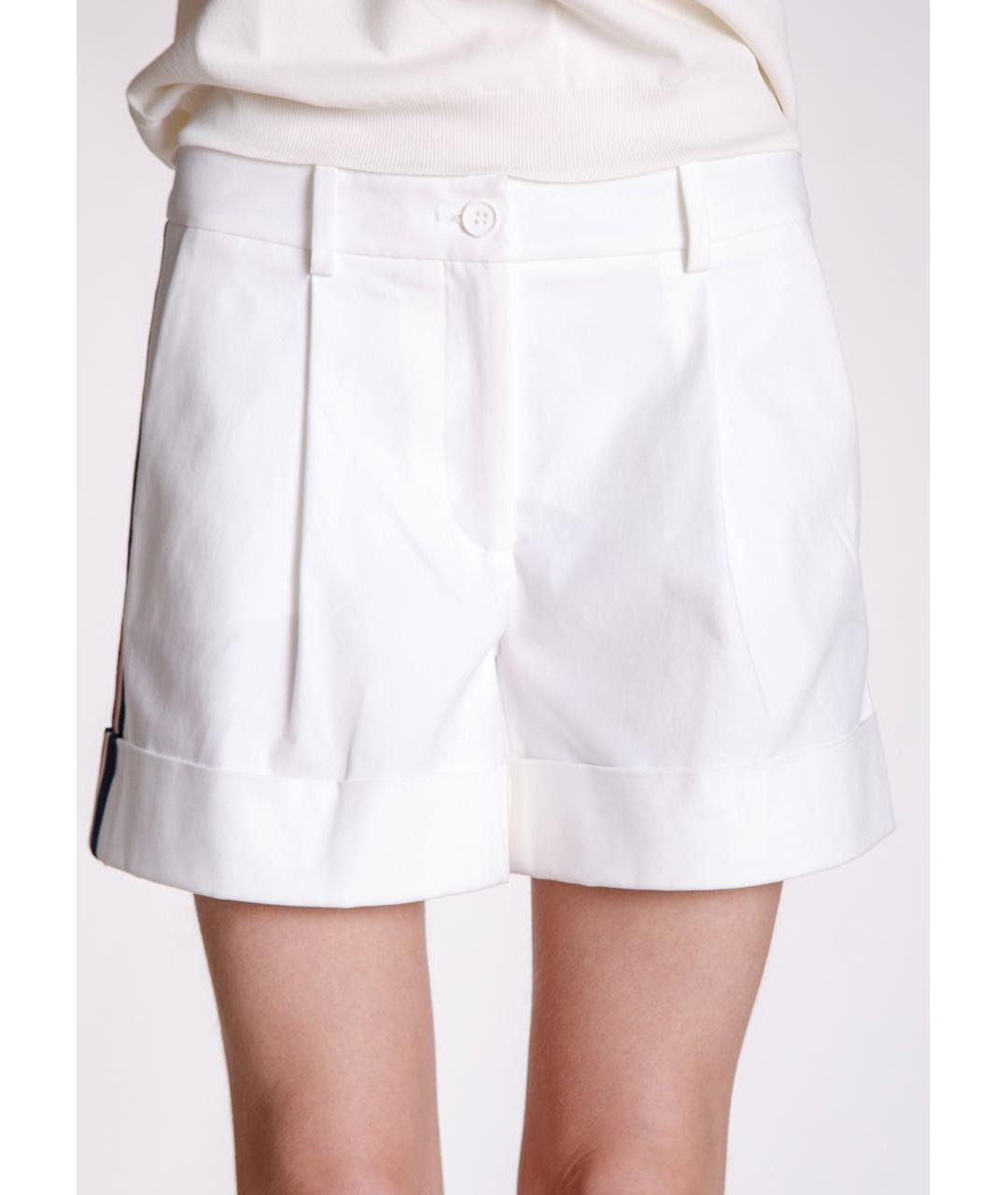 P.A.R.O.S.H. Белые хлопко-эластановые шорты, фото 3
