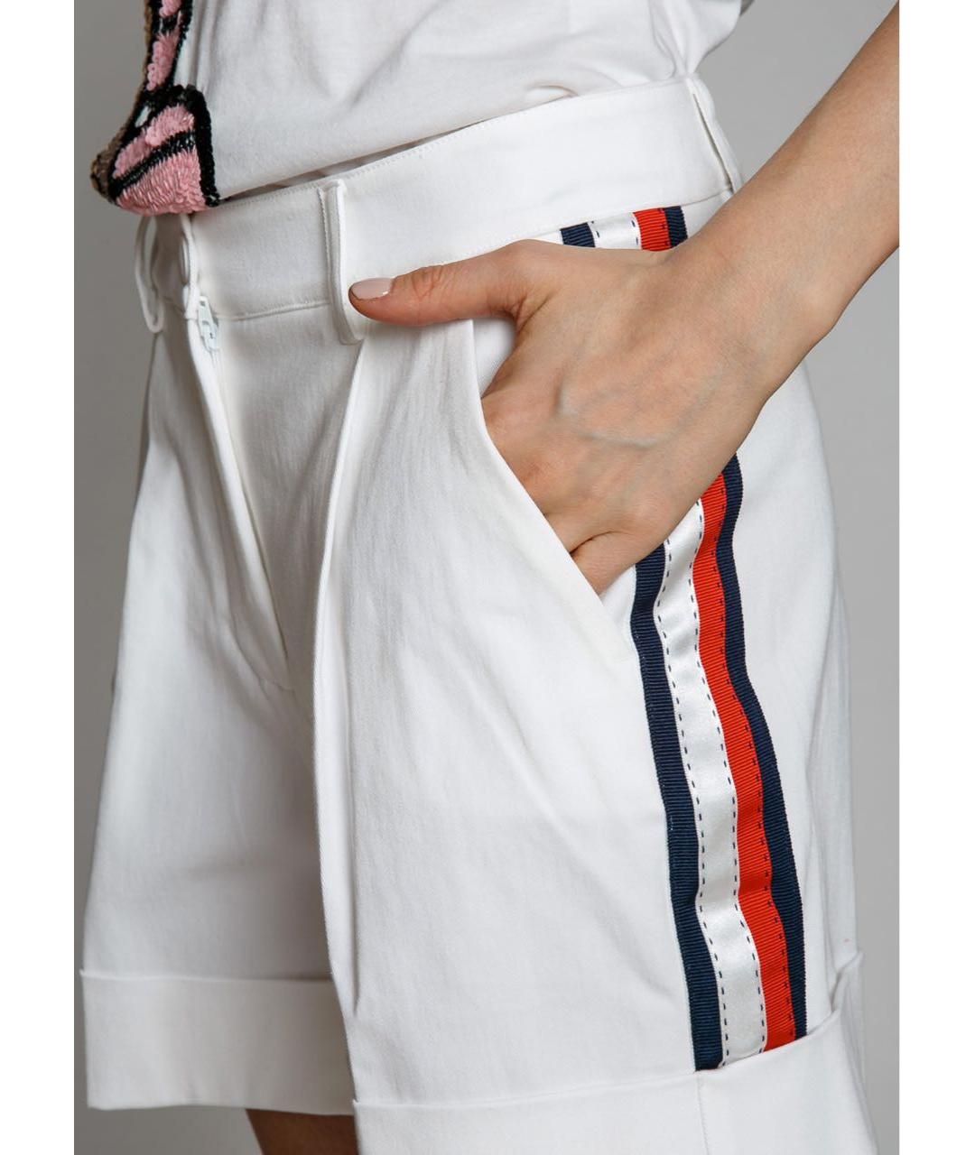 P.A.R.O.S.H. Белые хлопко-эластановые шорты, фото 5